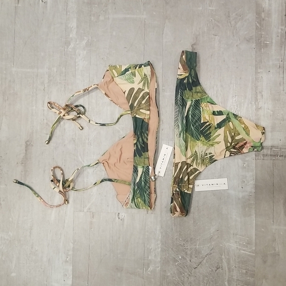 💕VITAMIN A💕 Bikini Zuma Bralette (12 XL)  & Hipster Bottom (10 Large) NWT - Picture 14 of 16